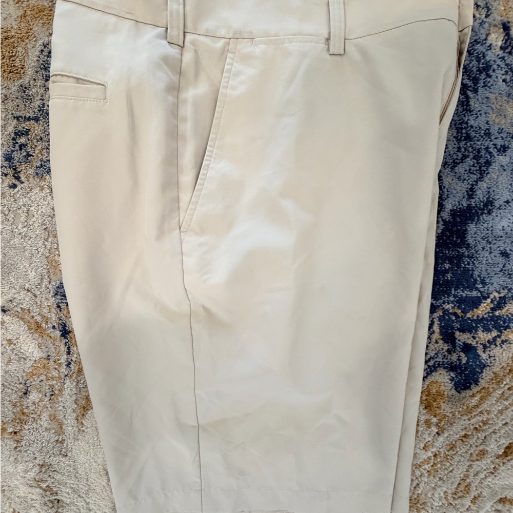 PGA Tour Light Beige Flat Front Chino Shorts